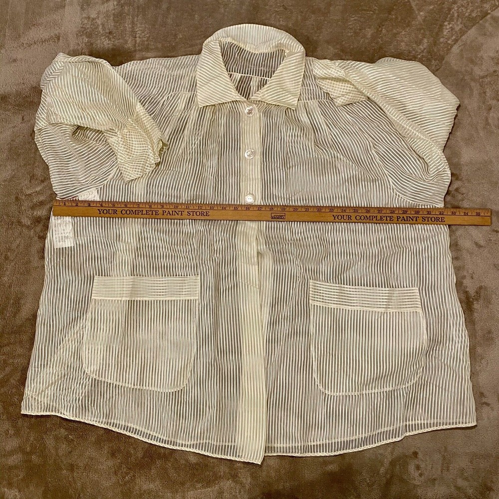 Vtg Valentino Intimo Night Gown Silk Blend Sheer Size 6 - Picture 5 of 6